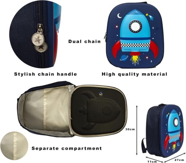 Kids 3D Look (HighCapacity) Backpack for Kindergarten School Bag - Image 2