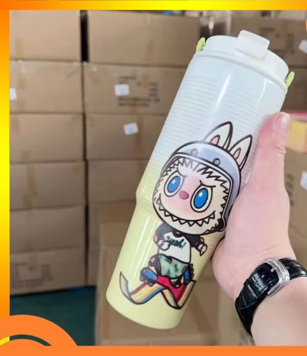 Kids Water Bottle Custom ( labubu Cartoon 850ml ) |High Capacity Stainless Steel Water Bottle for Kindergarten - Image 5