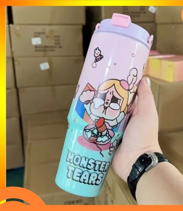 Kids Water Bottle Custom ( labubu Cartoon 850ml ) |High Capacity Stainless Steel Water Bottle for Kindergarten - Image 7